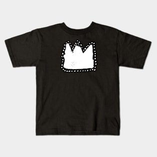 white crown in the black Kids T-Shirt